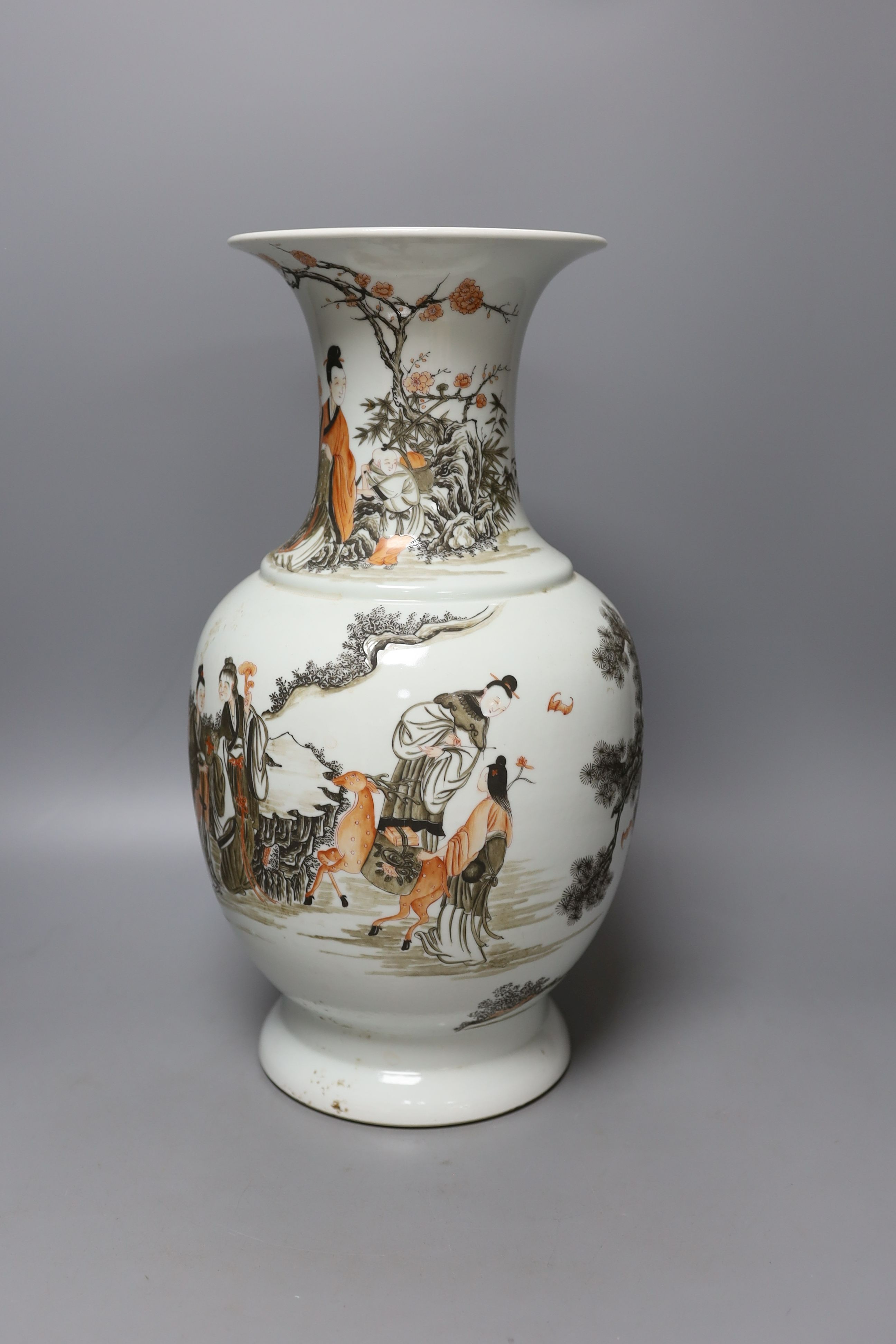 A Chinese enamelled porcelain vase 40cm